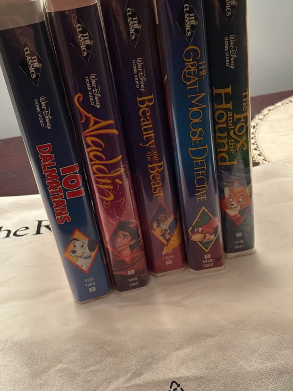 Disney VHS Kids Movie Lot - Blue, Purple, Red and Black Spines